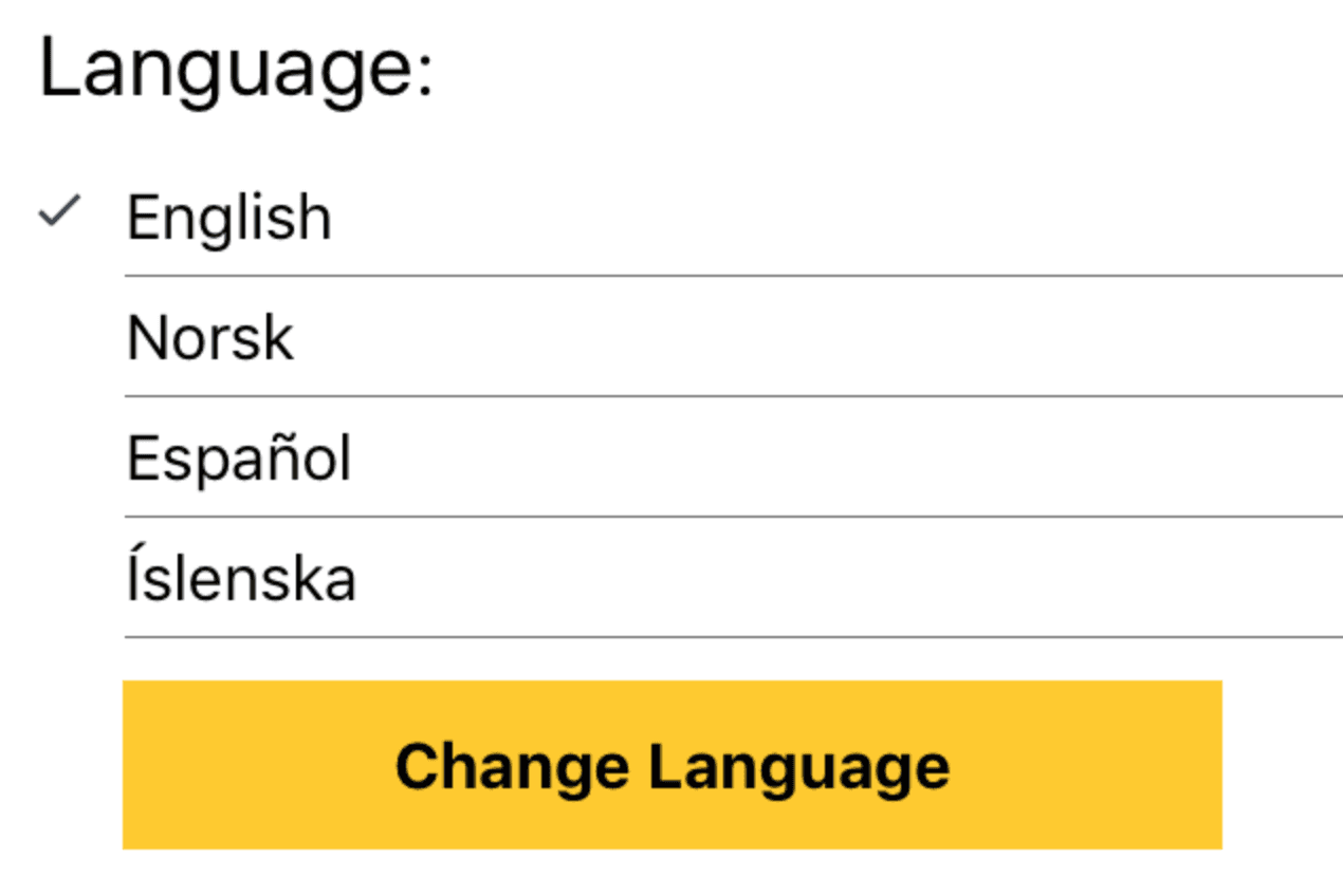 BD Monitor language settings